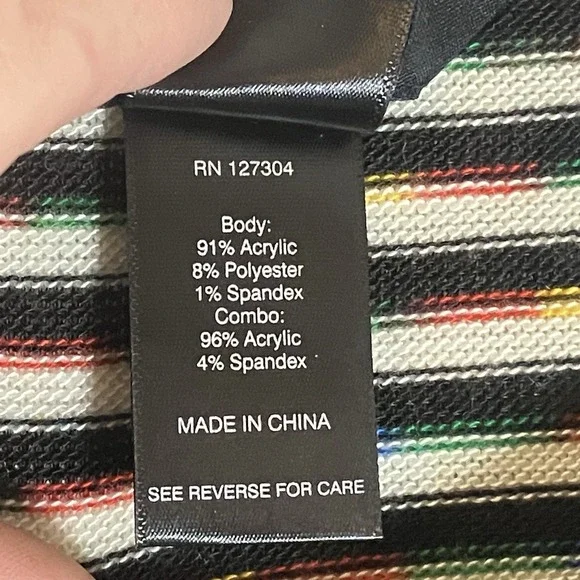 Ali Miles Sweater Womens Large Multicolor Lagenlook Artsy Colorful Pocket Cowl L - Picture 11 of 16